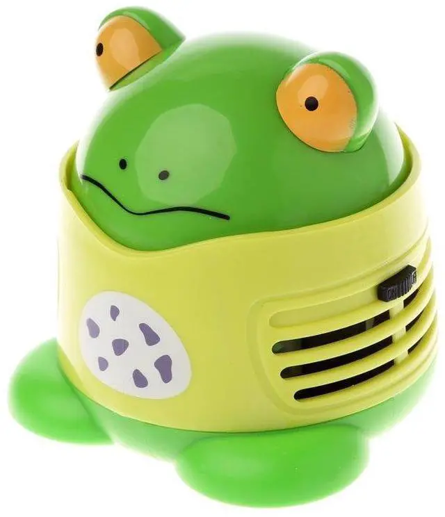 Alt view image 4 of 7 - Table Cleaner, Desktop Vacuum Cartoon Mini Frog Dust Catcher Assistance Keyboard Cleaning Dust Sweeper for Home Office