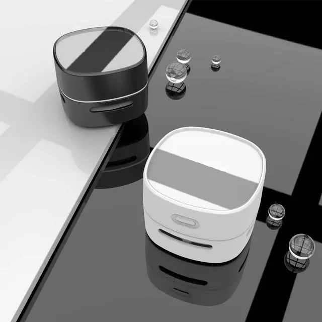 Alt view image 6 of 6 - Desktop Vacuum Cleaner, Mini Table dust Sweeper Energy Saving,High Endurance up to 400 mins,360º Rotatable Design for Keyboard/Home/School/Office (White Charging)