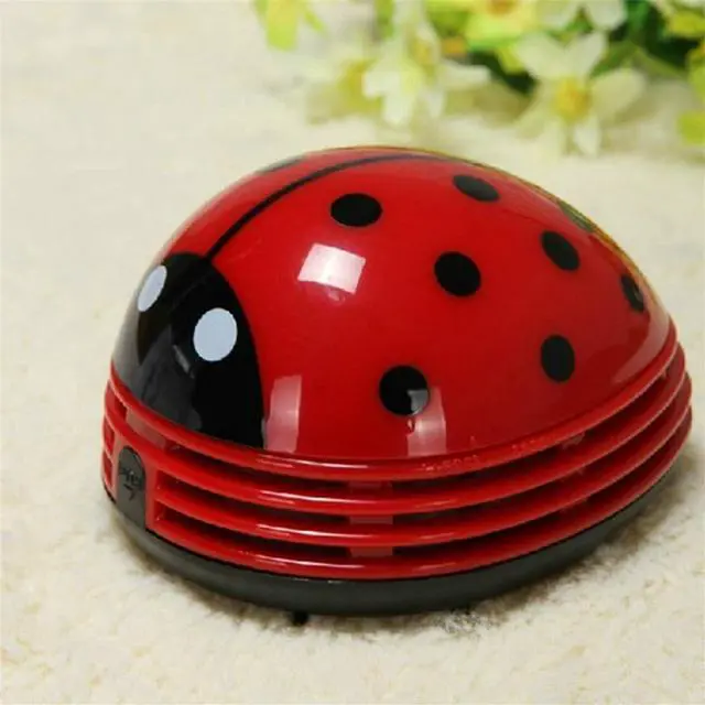 Alt view image 5 of 6 - Ladybug Cartoon Mini Vacuum Cleaner Dust Sweeper Cordless Corner Desktop Vacuum Cleaner Mini Cute Home Office