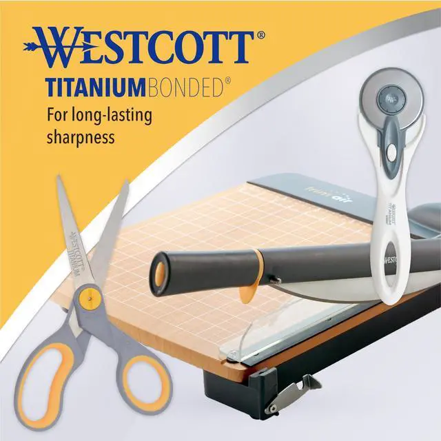 Alt view image 5 of 7 - 8 Titanium Bonded Scissors with Adjustable Glide and Soft Handle, 2-Pack- Durable Multipurpose Scissors for Office, Home, and School Use, Sharp Precision Blades for Everyday Cutting
