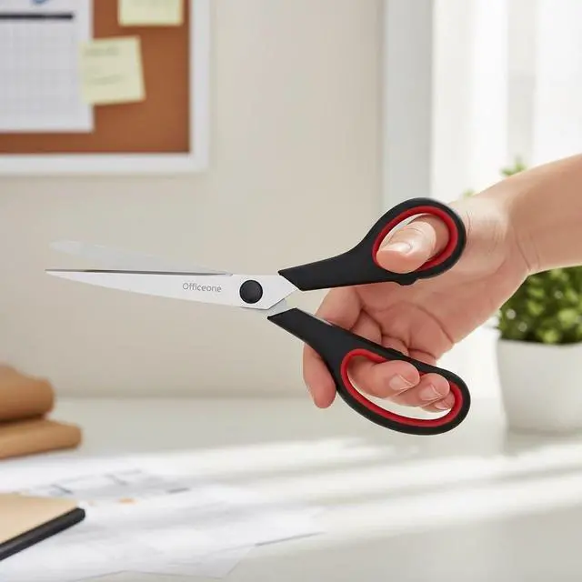 Alt view image 6 of 7 - 3-Pack Heavy Duty Scissors 8" Ultra Sharp Multipurpose Scissors with Comfort Grip Handles for Office, School, Home, Crafts & Sewing (3)