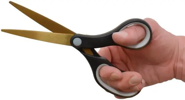 Alt view image 2 of 4 - 55847 8-Inch Titanium-Bonded Scissors For Office and Home, Black/Gold, 2 Pack