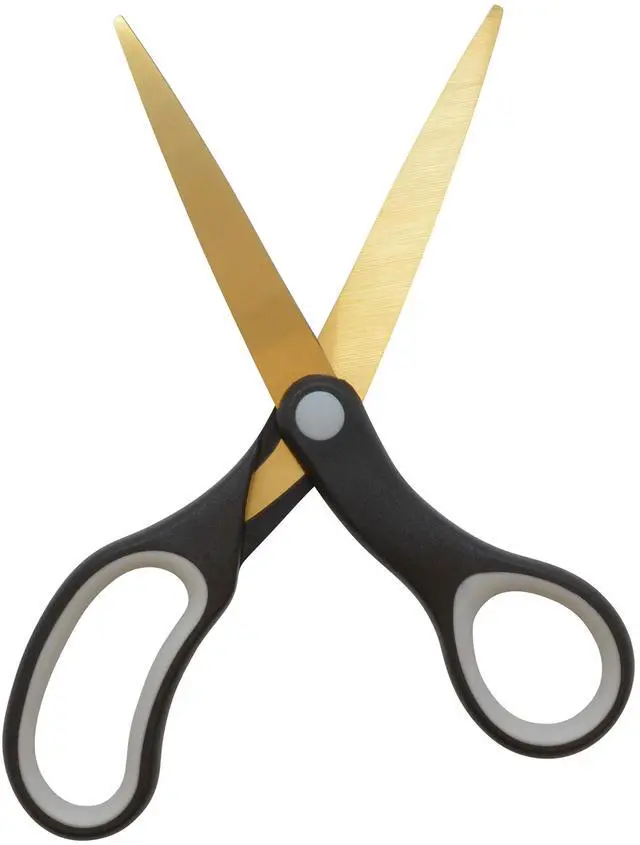 Alt view image 3 of 4 - 55847 8-Inch Titanium-Bonded Scissors For Office and Home, Black/Gold, 2 Pack