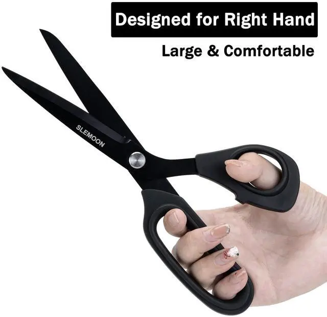 Alt view image 4 of 7 - 10" Scissors All Purpose, Heavy Duty Premium Stainless Steel Office Scissor, Comfort Grip Handles for Fabric, Clothing, Sewing & Crafting