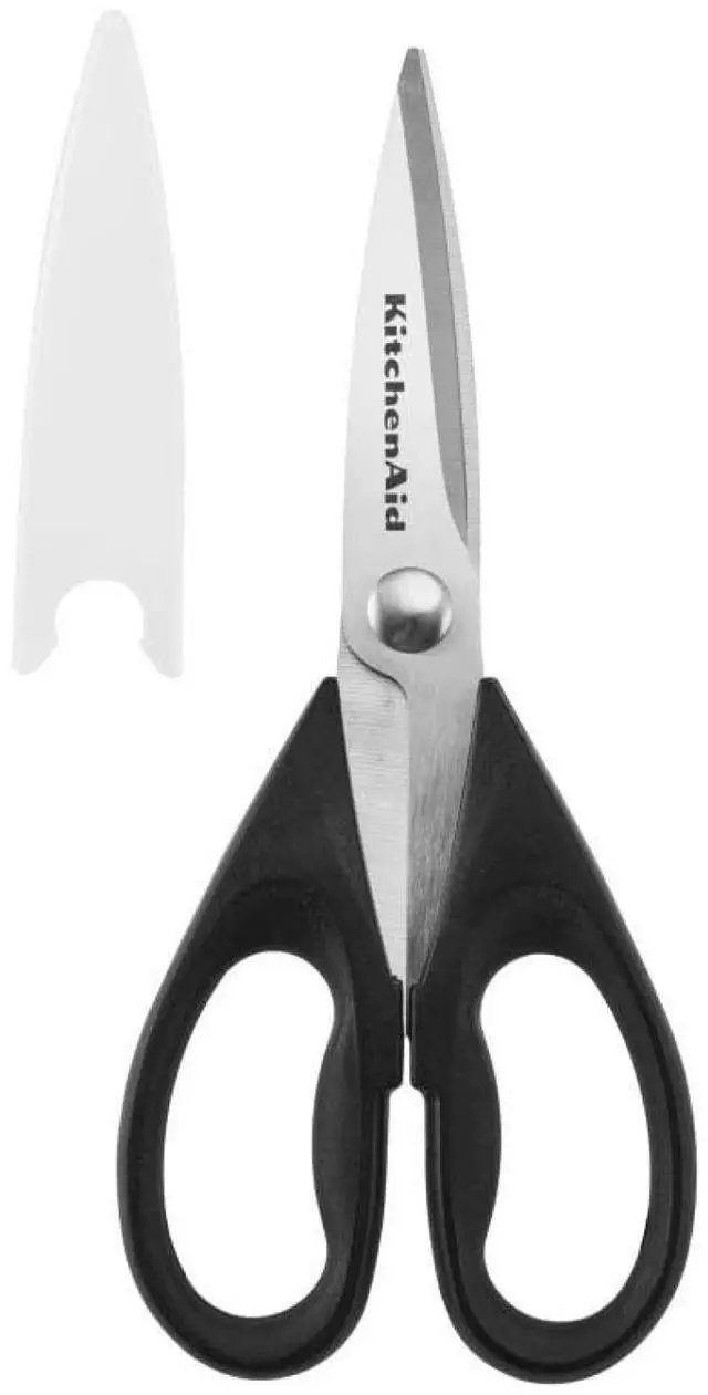 Main image of All Purpose Kitchen Shears with Protective Sheath Durable Stainless Steel Scissors, Dishwasher Safe, Soft Grip Comfort Handle, 8.72 Inch, Black
