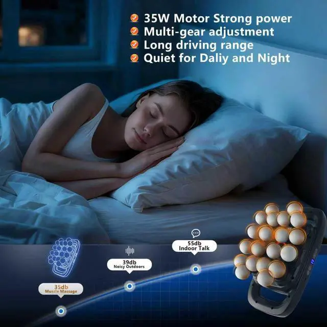 Alt view image 5 of 6 - 20 Head Massage Gun, Deep Tissue Massager Gun with 3 Modes & 30 Levels, Muscle Massager for Pain Relief, Back Massager, Handheld Massager for Back, Neck, Shoulder