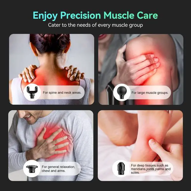 Alt view image 6 of 7 - Mini Massage Gun Pocket-Sized Massage Gun Deep Tissue Quiet, Portable Percussion Muscle Travel Massager Gun, Back/Neck Massager for Pain Relief Deep Tissue (Gray)