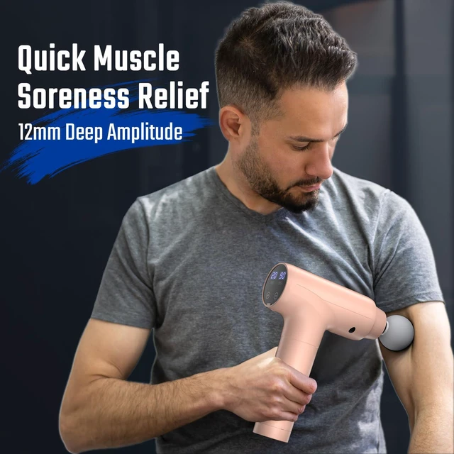 Alt view image 4 of 7 - Massage Gun Deep Tissue, Muscle Massage Gun Back Massager for Pain Relief, 20 Speeds Handheld Electric Massager Tool with Silent Brushless Motor, Suitable for Gym Office Home Travel