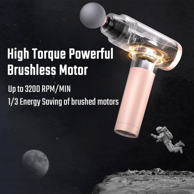 Alt view image 5 of 7 - Massage Gun Deep Tissue, Muscle Massage Gun Back Massager for Pain Relief, 20 Speeds Handheld Electric Massager Tool with Silent Brushless Motor, Suitable for Gym Office Home Travel