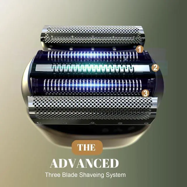 Alt view image 3 of 7 - Electric Foil Shaver for Men: Cordless Electric Razor for Face & Beard - , 100-Min Runtime, USB-C Fast Charge, IPX7 for Travel,Matte Brown