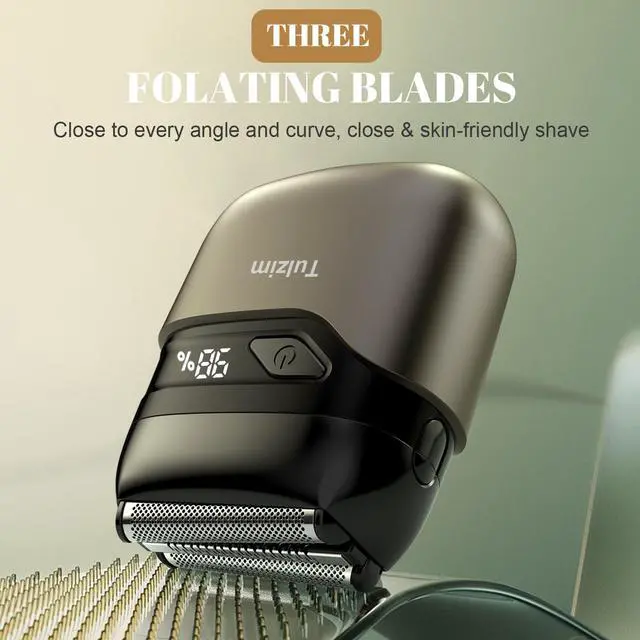 Alt view image 6 of 7 - Electric Foil Shaver for Men: Cordless Electric Razor for Face & Beard - , 100-Min Runtime, USB-C Fast Charge, IPX7 for Travel,Matte Brown