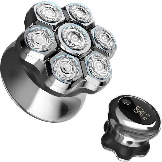 Alt view image 2 of 7 - Head Shavers for Bald Men,Magnetic Head Shaver,Waterproof Wet Dry Shaving,Electric Bald Head Razor,LED Display,Cordless Rechargeable 7D Shaver for Scalp/Face/Beard with Type-C Charge
