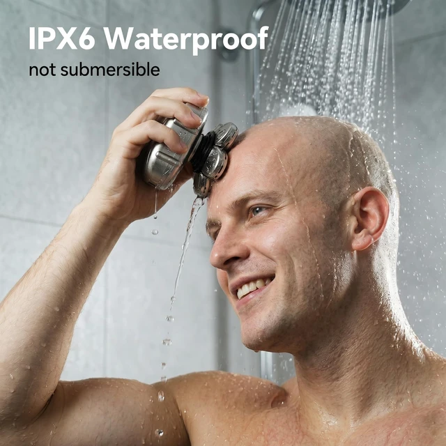 Alt view image 3 of 7 - 5-in-1 Electric 7D Head Shavers for Bald Men,Wet Dry Waterproof Cordless Men's Rotary Razor for Head/Face, Grooming Kit with Nose Trimmer-Hair Clippers, LED Display USB Charging Rechargeable