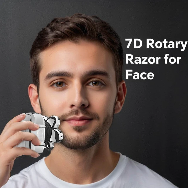 Alt view image 7 of 7 - 5-in-1 Electric 7D Head Shavers for Bald Men,Wet Dry Waterproof Cordless Men's Rotary Razor for Head/Face, Grooming Kit with Nose Trimmer-Hair Clippers, LED Display USB Charging Rechargeable