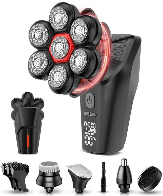 Main image of Head Shavers for Bald Men, 7D Head Shaver with LED Display, 3 Adjustable Modes, 10000 RPM High Speed Motor, Tornado Black