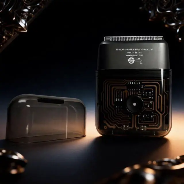 Alt view image 7 of 7 - Electric Foil Shaver for Men: Compact Travel Razor for Face - IPX7 Waterproof & USB-C Fast Charging - 3D Floating Head & Hyper-Glide Blades - Hypoallergenic for Sensitive Skin with Battery Indicator