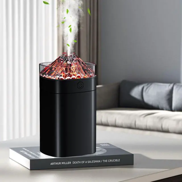Main image of Portable Small Humidifier, 400ml Cool Mist Humidifiers for Bedroom, USB Powered Desktop Humidifier with Light for Car, Office, Travel, Plants, Auto Shut-Off, 2 Mist Modes, Super Quiet, Black