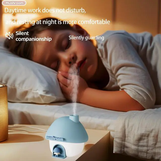 Alt view image 4 of 6 - Humidifier for Bedroom,Portable Humidifier,Baby humidifiers with 7 modes of sunset atmosphere lighting and 2 modes of night light,two spray modes,suitable for children,bedroom and office