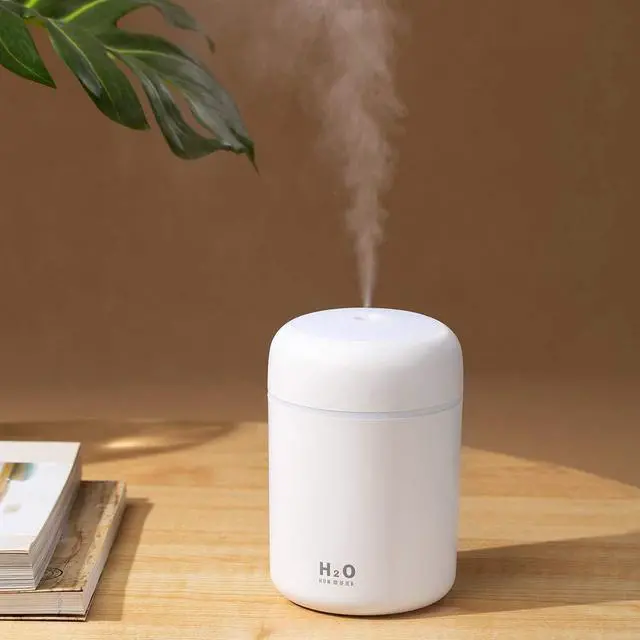 Alt view image 2 of 5 - Colorful Cool Mini Humidifier, Essential Oil Diffuser, Aroma Essential USB Personal Desktop Humidifier for Car, Office Room, Bedroom etc,2 Adjustable Mist Modes (White)