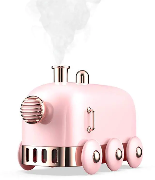 Main image of Portable Mini Humidifier, 300ml Cute Train Small Humidifier, Cool Mist Diffuser for Desktop / Office / Bedroom, Ultra Quiet, LED Light Function, USB Charge, Auto Shut Off