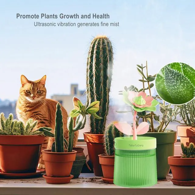 Alt view image 2 of 6 - Desk Mini Humidifier, Personal Small Humidifier Diffuser 260ml Portable with Colorful Light Cool Mist,Quiet, Auto Off, Top Fill Air Humidifiers,for Plants,Home,Office,Travel,Work,Women, Birthday