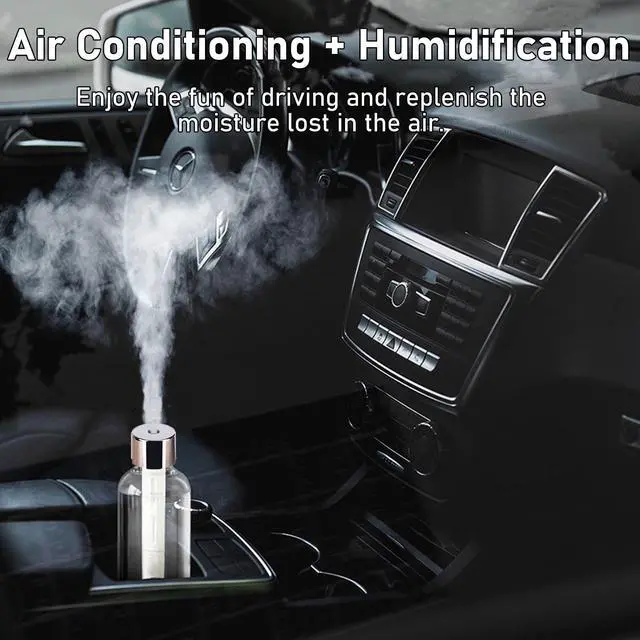 Alt view image 5 of 7 - Cool Mist Humidifier Portable Mini Humidifier, 300ml USB Water Bottle Humidifiers, Small Desktop Humidifiers for Bedroom Desk Car Travel Office Baby Home
