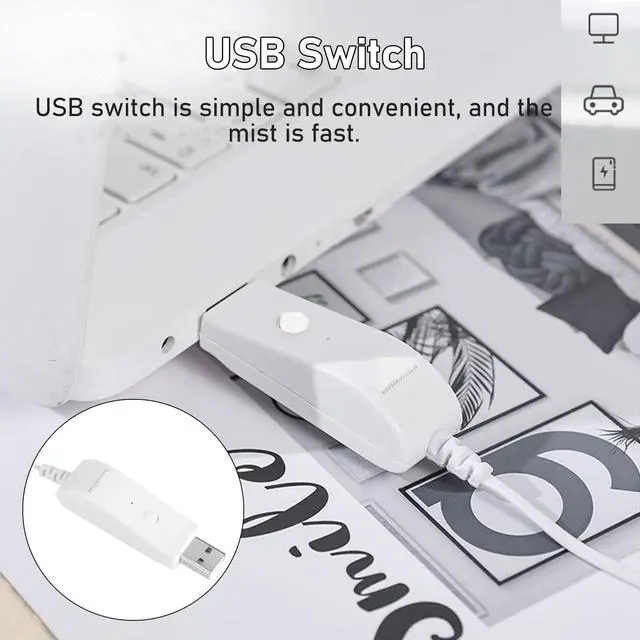 Alt view image 7 of 7 - Cool Mist Humidifier Portable Mini Humidifier, 300ml USB Water Bottle Humidifiers, Small Desktop Humidifiers for Bedroom Desk Car Travel Office Baby Home
