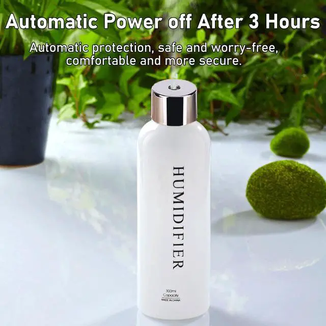 Alt view image 3 of 7 - Cool Mist Humidifier Portable Mini Humidifier, 300ml USB Water Bottle Humidifiers, Small Desktop Humidifiers for Bedroom Desk Car Travel Office Baby Home