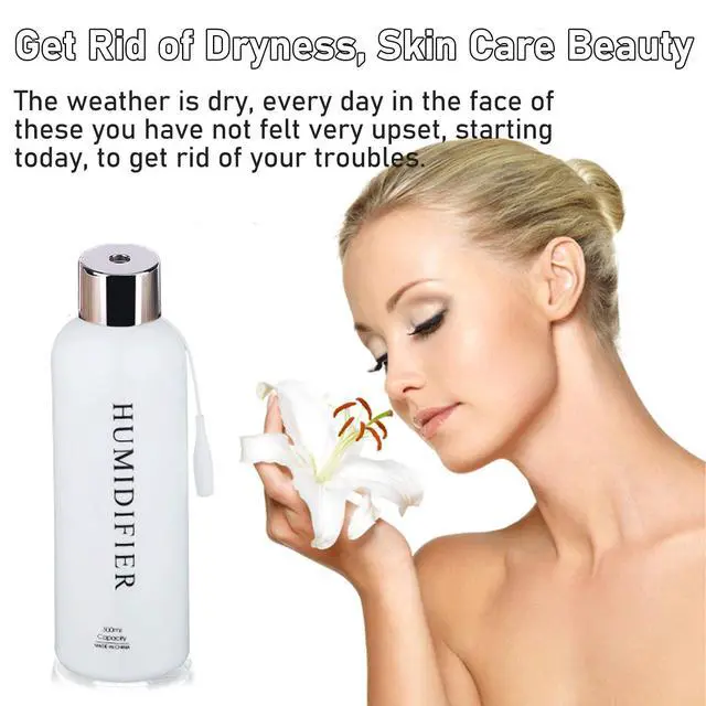 Alt view image 6 of 7 - Cool Mist Humidifier Portable Mini Humidifier, 300ml USB Water Bottle Humidifiers, Small Desktop Humidifiers for Bedroom Desk Car Travel Office Baby Home