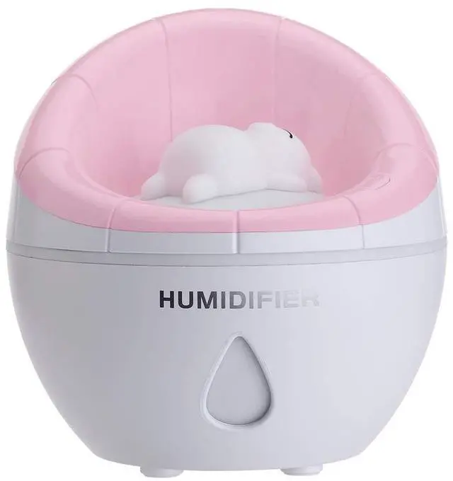 Main image of USB Small Sofa Humidifier, Mini Cool Humidifier 350ml Water Volume, One Touch Shut-Off for Home Office Bedroom (Pink)