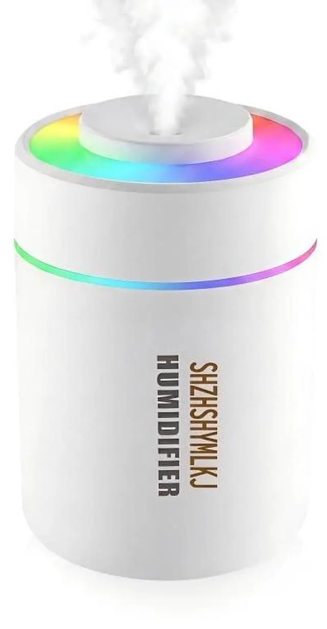 Main image of Mini Humidifier - 7-Color LED Night Light, 2-in-1 Aroma Diffuser & Humidifier, USB Portable, 4H/8H Timer, Safe Auto Shut-Off, Ideal for Home Office Car Gift (white, 2.8 * 2.8 * 4.1)