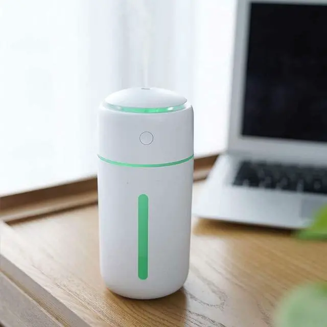 Alt view image 2 of 4 - Personal Ultrasonic Cool Mist Humidifier for Car Bedroom Office, Portable Rechargeable Travel Humidifier for Car & Desk, with 7 Color Lights, Battery Powered