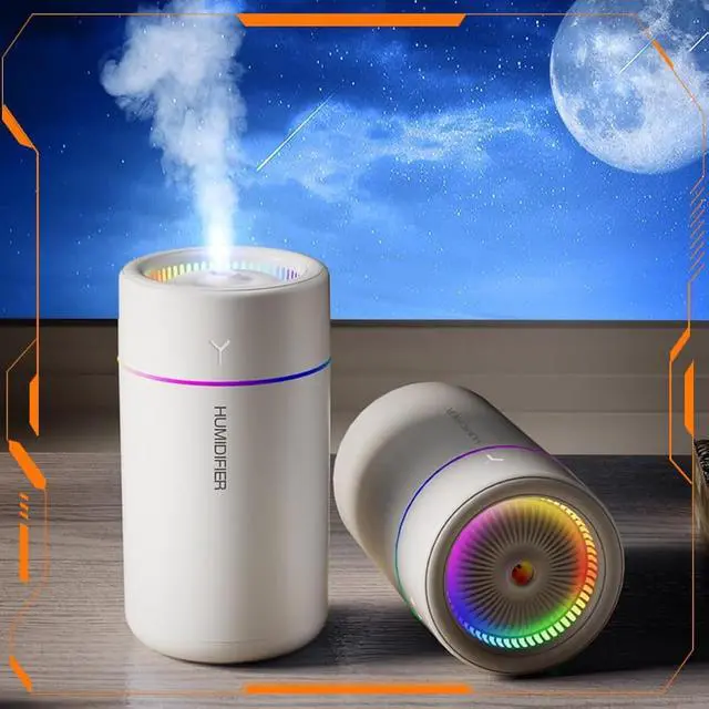 Main image of Mini Humidifier, USB Personal Desktop Humidifier for RV, Office, Bedroom etc. Auto Shut-Off, 2 Mist Modes, Super Quiet - (White)