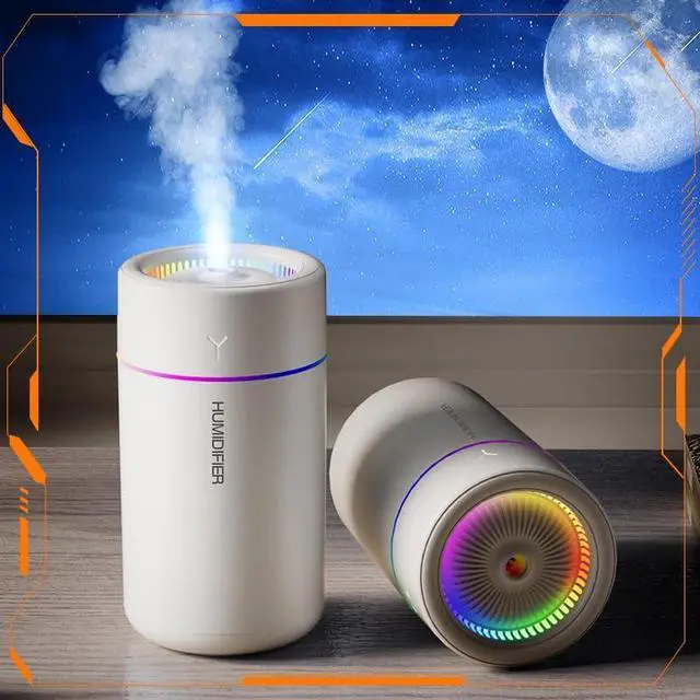 Alt view image 2 of 7 - Mini Humidifier, USB Personal Desktop Humidifier for RV, Office, Bedroom etc. Auto Shut-Off, 2 Mist Modes, Super Quiet - (White)