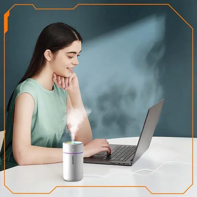 Alt view image 4 of 7 - Mini Humidifier, USB Personal Desktop Humidifier for RV, Office, Bedroom etc. Auto Shut-Off, 2 Mist Modes, Super Quiet - (White)