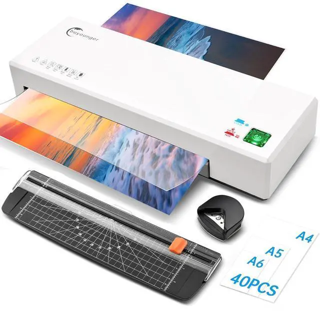 Main image of Laminator Machine with 40 Laminating Sheets, A4 Laminator Thermal and Cold with Paper Trimmer & Corner Rounder, 9-Inch Laminating Machine for Home School Office