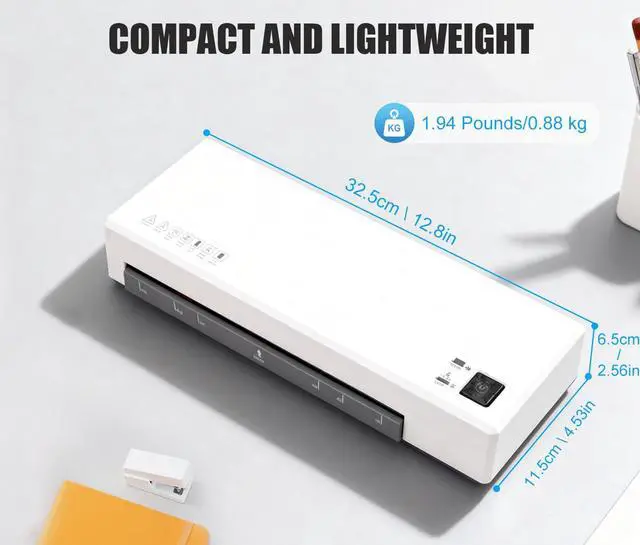 Alt view image 7 of 7 - Laminator Machine with 40 Laminating Sheets, A4 Laminator Thermal and Cold with Paper Trimmer & Corner Rounder, 9-Inch Laminating Machine for Home School Office