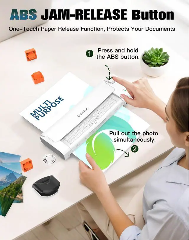 Alt view image 5 of 7 - Laminator Machine 13 Inch Lamination Machine with Auto Paper Feed, Never Jam A3 Thermal Lamination, 20 Laminating Sheets 10-in-1 Laminator with Cutter, Trimmer & Corner Rounder for Office School Home