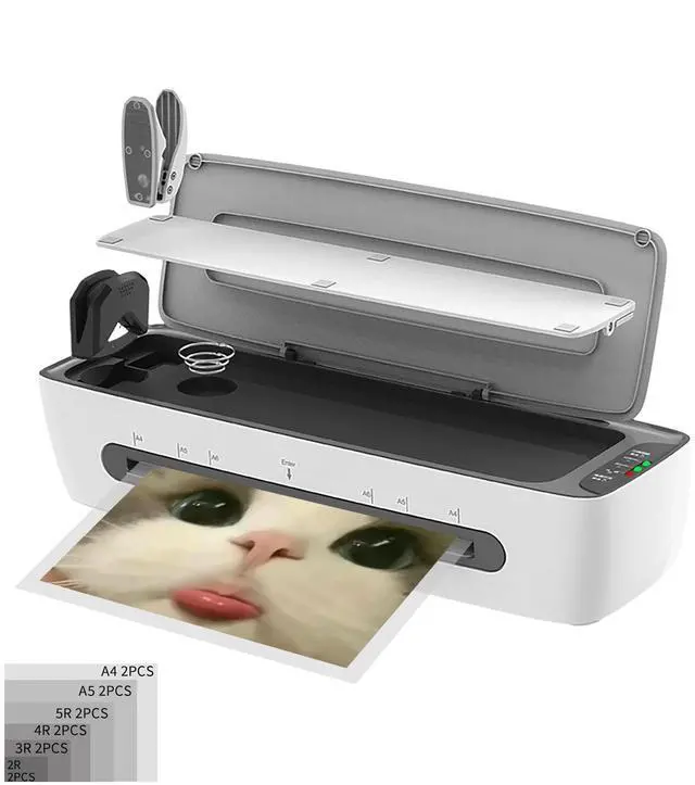 Main image of 9 Inch A4 Thermal Laminator, 1 Min Preheat 450mm/min Fast Speed, 6-in-1 Hot Cold Laminator, Anti-Jam, 3-6 mil Supported with 12 Laminating Pouches for Home Office School