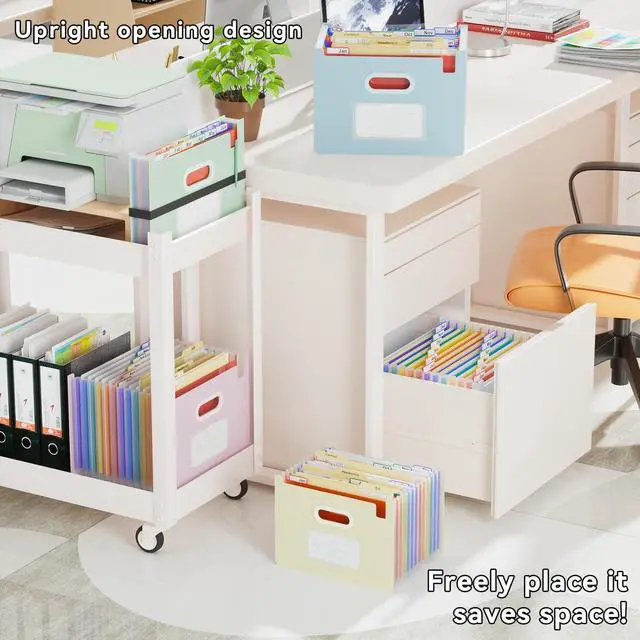 Alt view image 5 of 5 - Accordion File Organizer, 12 - Pocket Expanding File Folders Upright & Open Top,for Paper Receipts, Bills&Taxes Organizer, Letter/A4 Size for School, Office, Home with tab- Beige Color