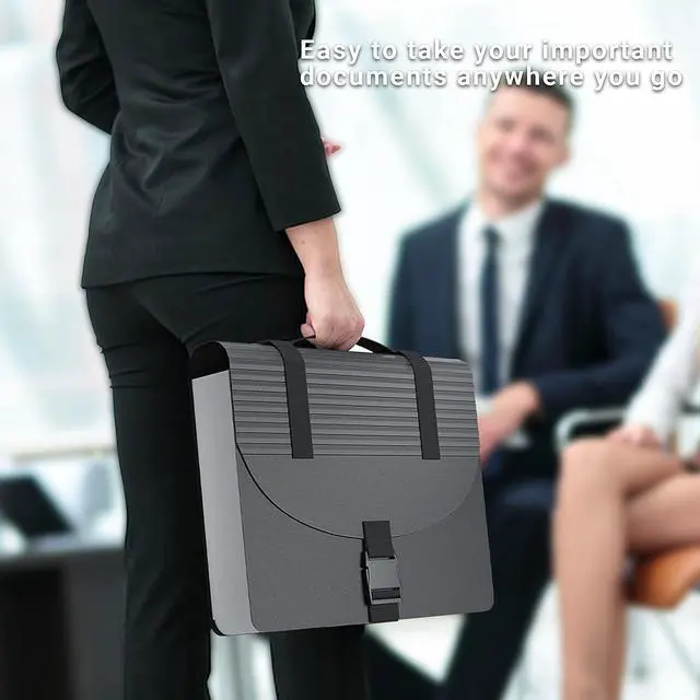 Alt view image 7 of 7 - File Organizers with Handle,25 Pockets Accordion File Organizer,Portable Expanding File Folder for Receipt,Bill, A4/Letter Size Paper,Documents,a-z Tabs Included in Filing Folder Frosted