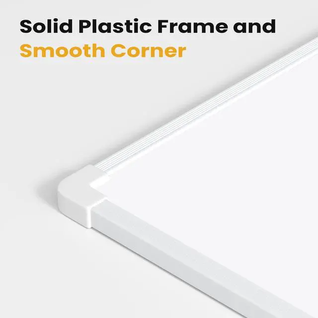 Alt view image 5 of 7 - Small Dry Erase Board for Wall, 16" x 12" Double-Sided Hanging Whiteboard, Magnetic White Board with 4 Markers, 4 Magnets and 3 Mini Sticky Notes, Portable Whiteboard for Kids, School, Home, Office