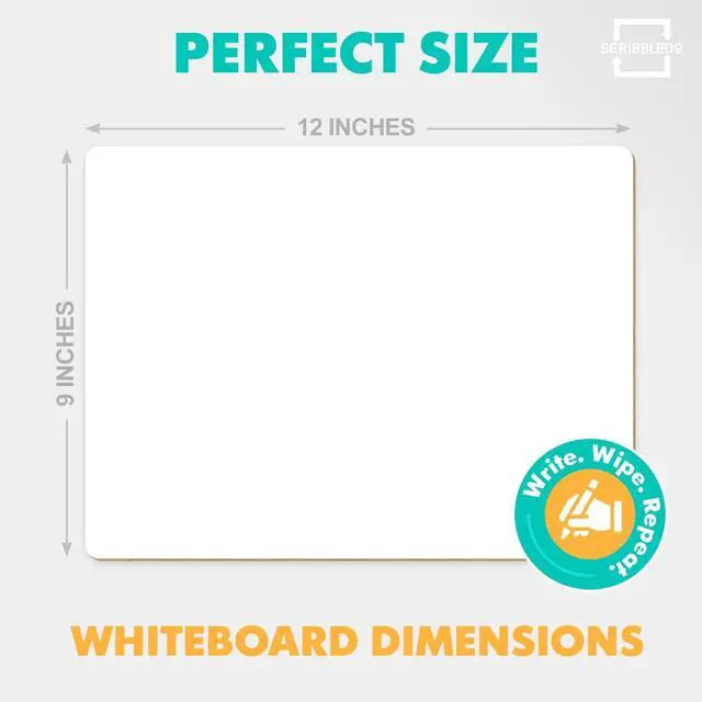 Alt view image 3 of 7 - 2 Pack 9x12 Inch Small White Board and Mini Dry Erase Board Handheld Whiteboards for Students, Home, Office, and Kitchen Use, Dry Erase Boards