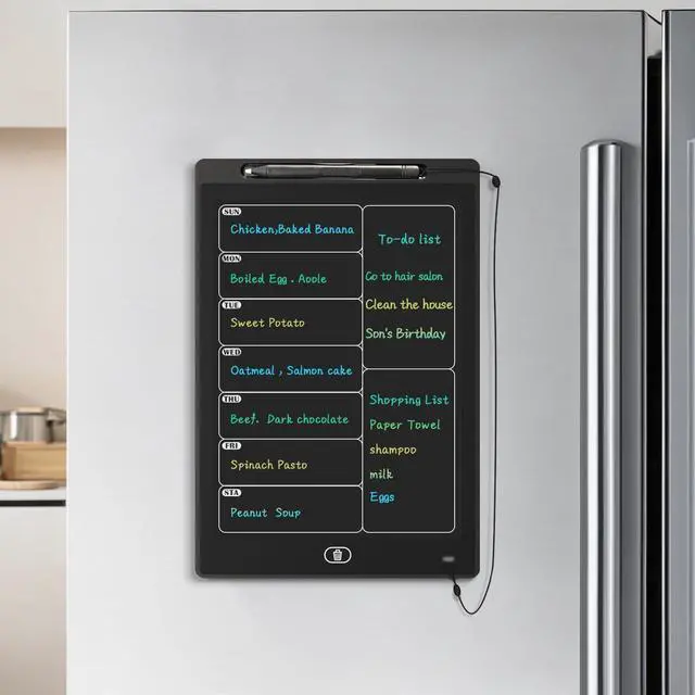 Main image of Magnetic Weekly Chore Chart for Adults, 9.8×6.7 Small to Do List Dry Erase Board for Fridge Grocery Shopping Kitchen Menu Planning Whiteboard Refrigerator Digital Notepad Blackboard Meal Planner