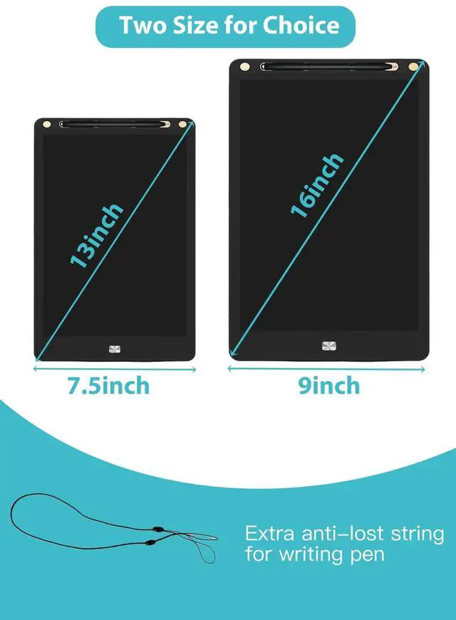 Alt view image 4 of 7 - Magnetic Grocery List Pad for Fridge, 13Inch LCD Writing Tablet Magnet Fridge Board to Do Lists Shopping List Message Notepad for Refrigerator with One-Click Erase, Writing Pen (13inch)