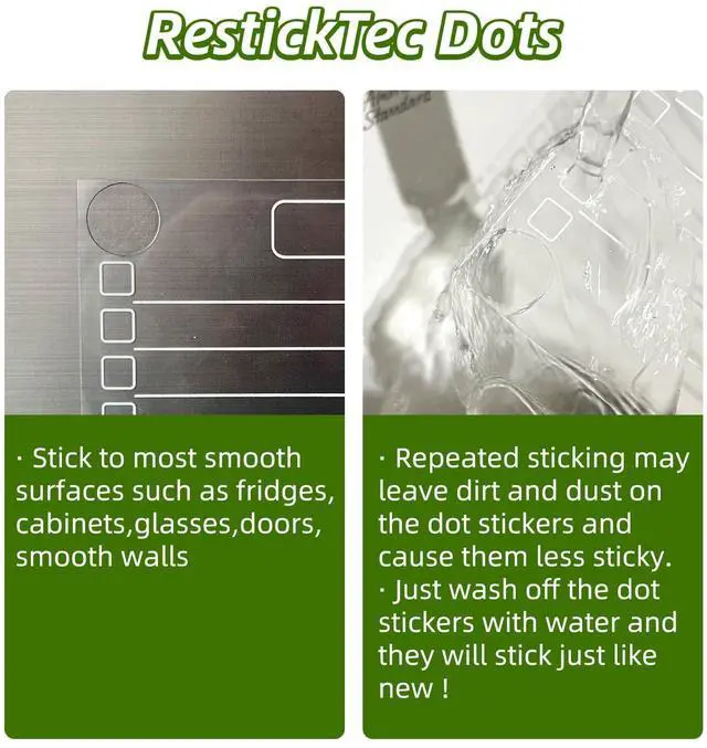 Alt view image 4 of 6 - Non-Magnetic Dry Erase List Board for Fridge, 11.5"x7" Clear Reusable to Do List White Board, Dry Erase List Board for Refrigerator,Cabinet,Wall&Glass, All Smooth Surfaces
