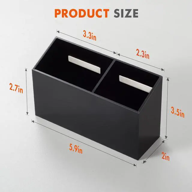 Alt view image 7 of 7 - Magnetic Dry Erase Marker Holder for Whiteboard,Non-slip Acrylic Magnet Pen Holder for Fridge Refrigerator,Locker Organizer for Work,Locker Accessories,Pencil Cup for Desk(Black)