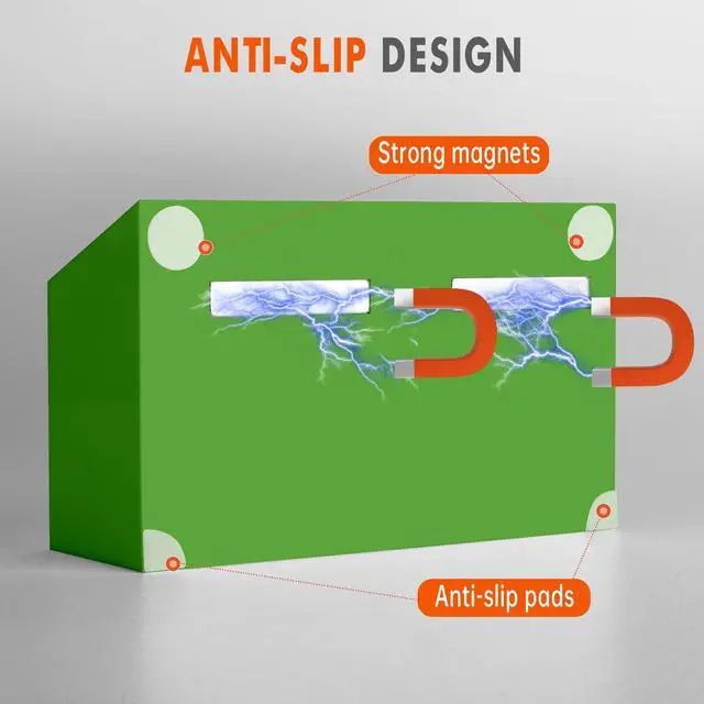 Alt view image 2 of 7 - Magnetic Dry Erase Marker Holder for Whiteboard,Non-slip Acrylic Magnet Pen Holder for Fridge Refrigerator,Locker Organizer for Work,Locker Accessories,Pencil Cup for Desk(Green)