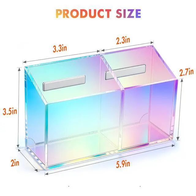 Alt view image 2 of 7 - Magnetic Dry Erase Marker Holder for Whiteboard,Non-slip Acrylic Magnet Pen Holder for Fridge Refrigerator,Locker Organizer for Work,Locker Accessories,Pencil Cup for Desk(Colorful)
