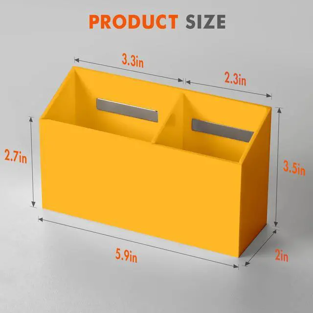 Alt view image 7 of 7 - Magnetic Dry Erase Marker Holder for Whiteboard,Non-slip Acrylic Magnet Pen Holder for Fridge Refrigerator,Locker Organizer for Work,Locker Accessories,Pencil Cup for Desk(Orange)